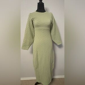 New! Free People Midi Dress Gabby Seamless Green, size XS/S